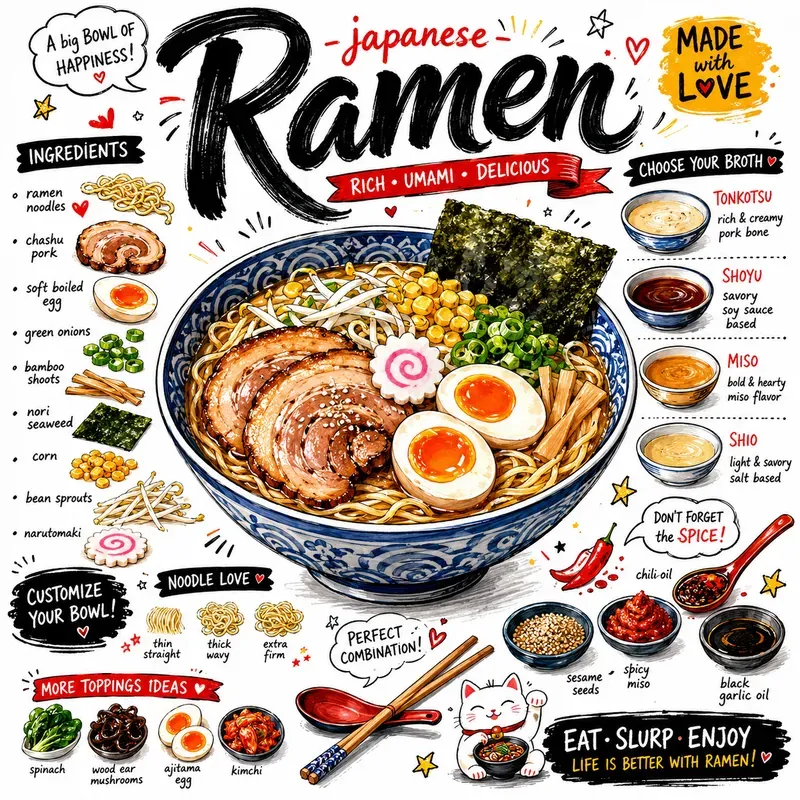 Handdrawn Food Typography Posters