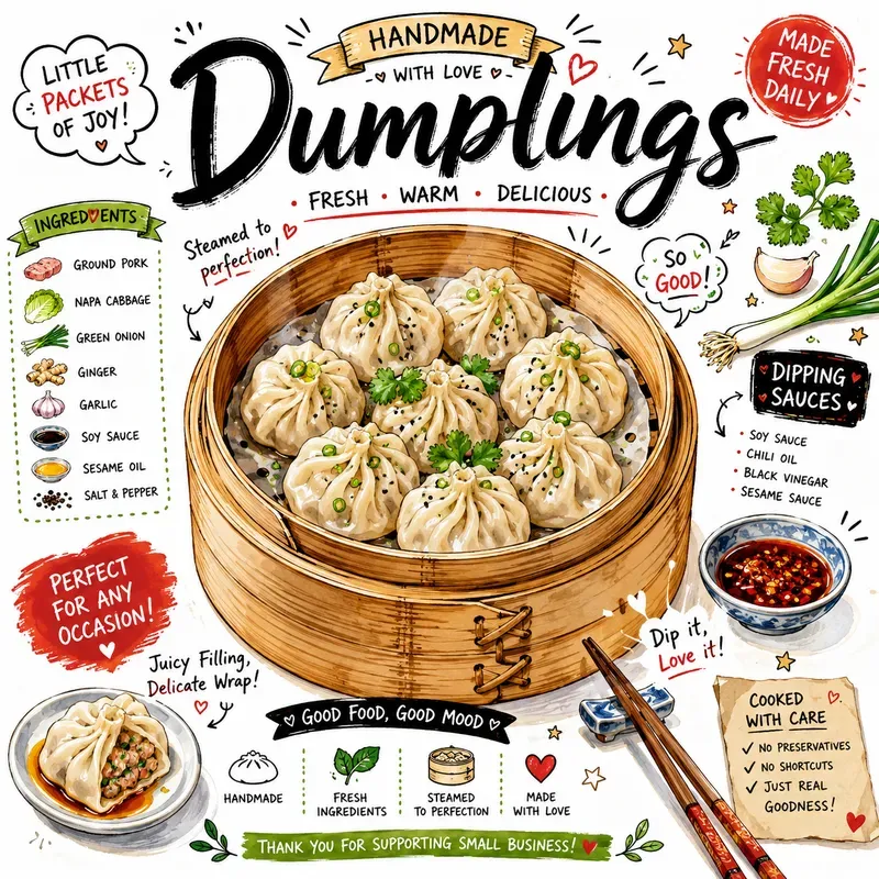 Handdrawn Food Typography Posters