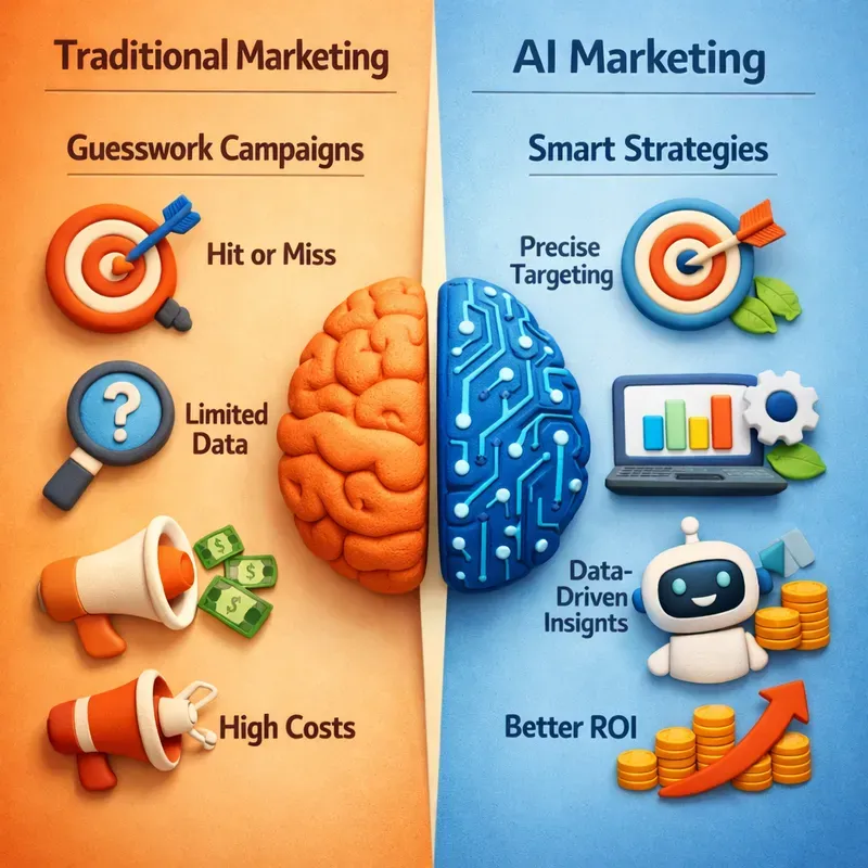 Split Concept Clay Infographic Style