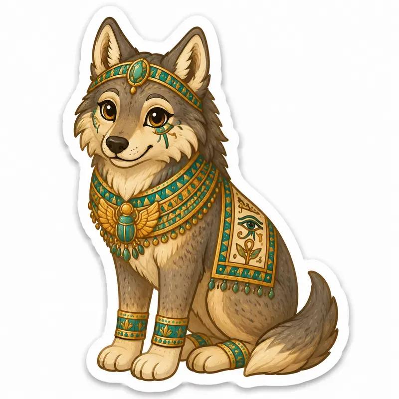 Cute Egyptian Animal Sticker Cliparts