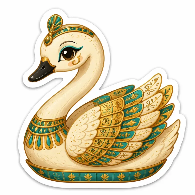 Cute Egyptian Animal Sticker Cliparts