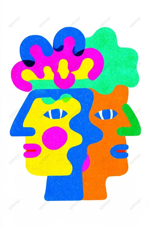 Color Pop Risograph Art