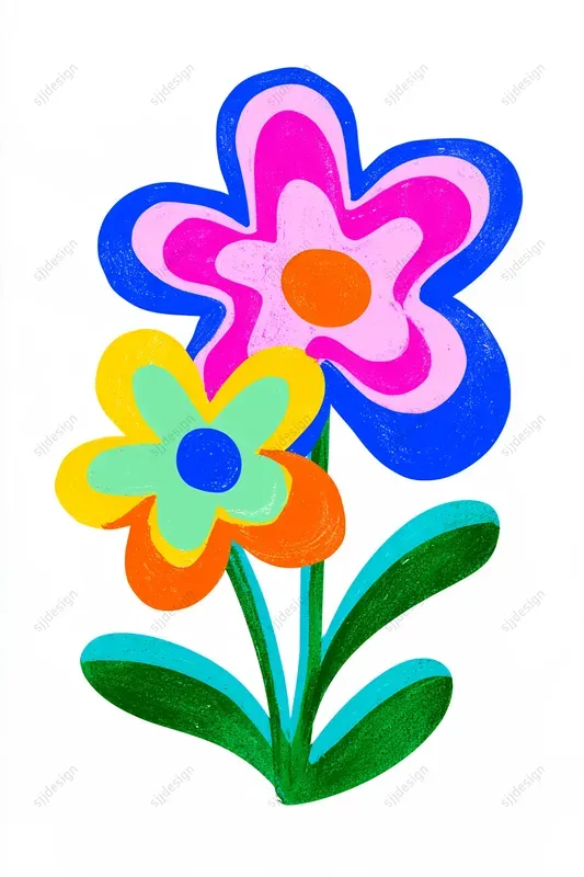 Color Pop Risograph Art