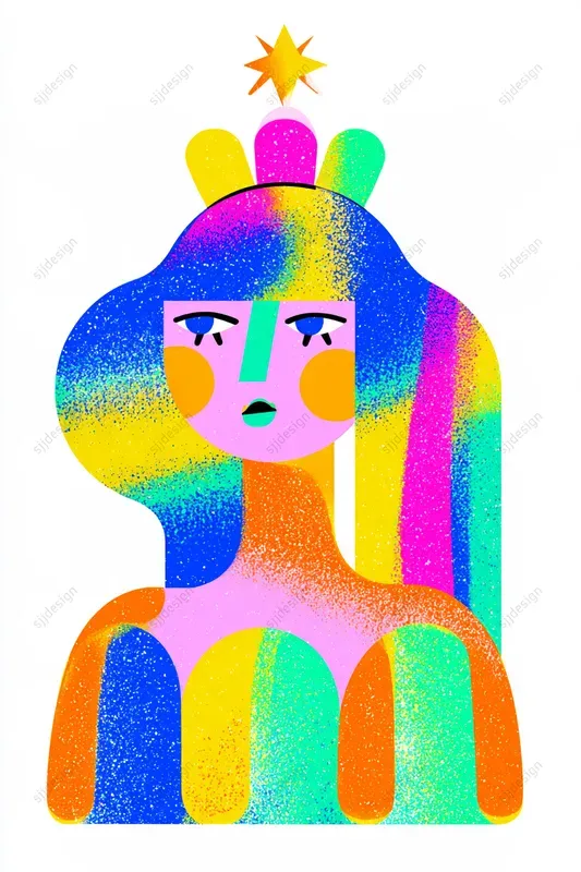 Color Pop Risograph Art