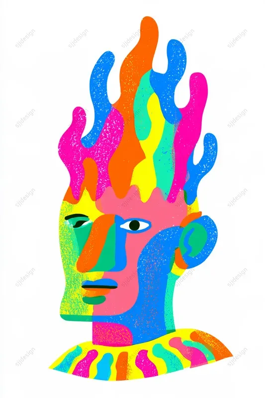 Color Pop Risograph Art