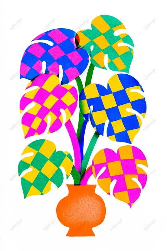 Color Pop Risograph Art