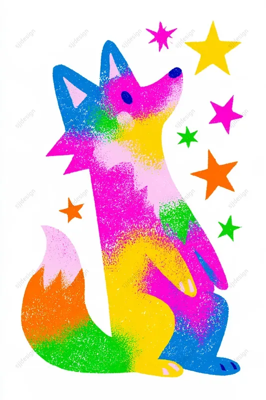 Color Pop Risograph Art