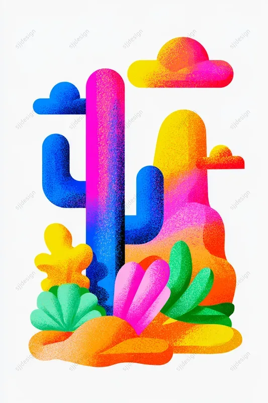 Color Pop Risograph Art