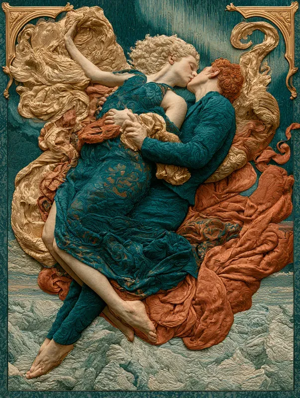 Ornate Tapestry Mixed Media Art