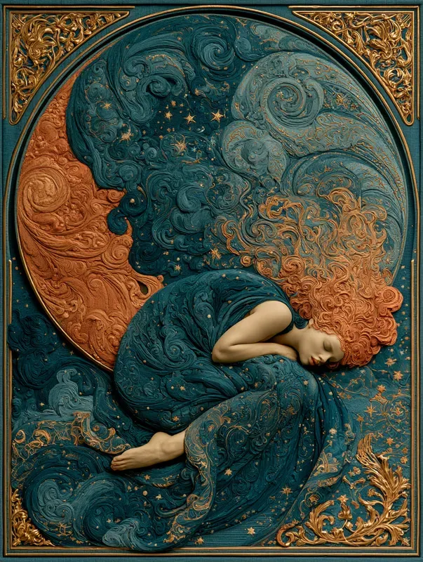 Ornate Tapestry Mixed Media Art