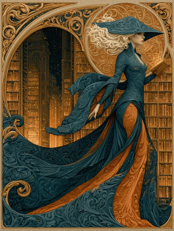 Ornate Tapestry Mixed Media Art