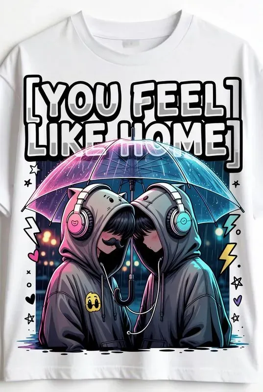 Cute Streetwear Couple Hoodies Tshirts