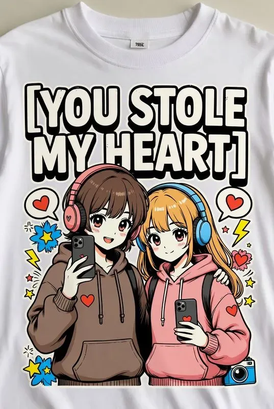 Cute Streetwear Couple Hoodies Tshirts