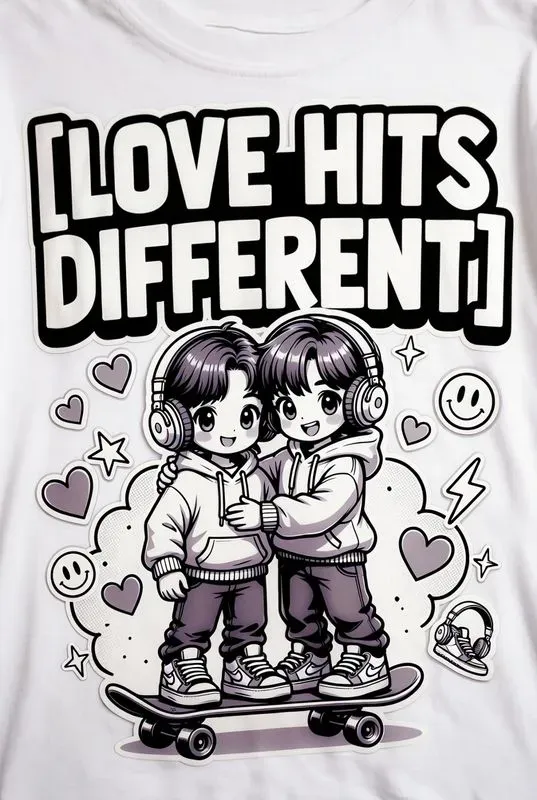 Cute Streetwear Couple Hoodies Tshirts