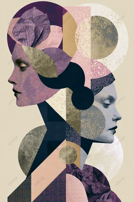 Opaline Deco Collage Geo Art