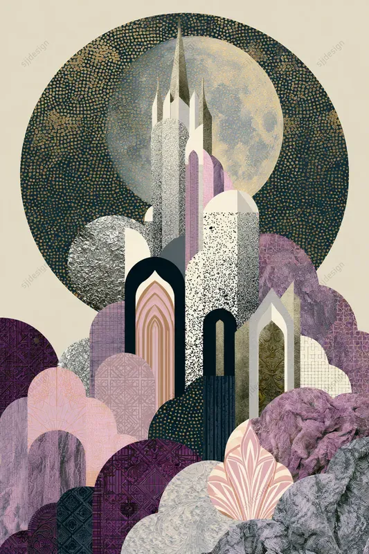 Opaline Deco Collage Geo Art