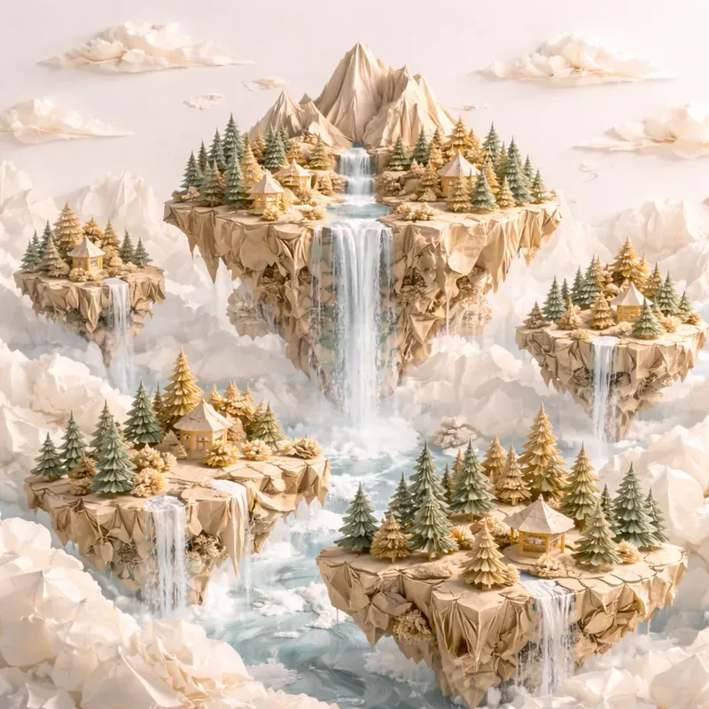 Landscapes Crafted From Folded Worlds