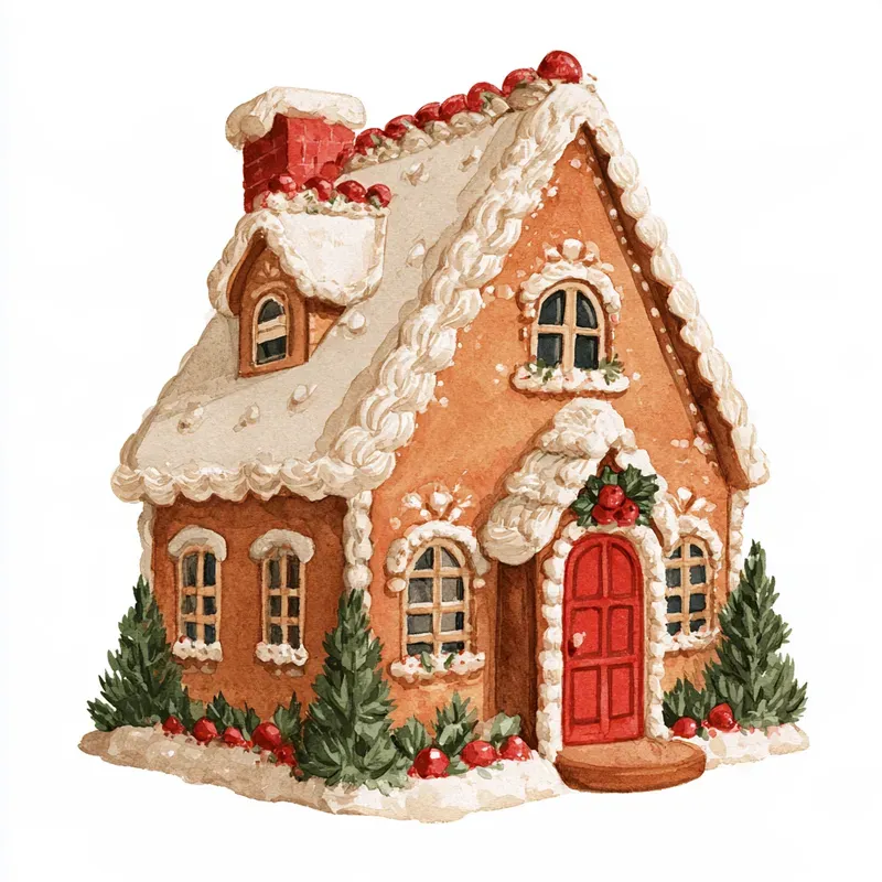 Cozy Christmas Baking Cliparts