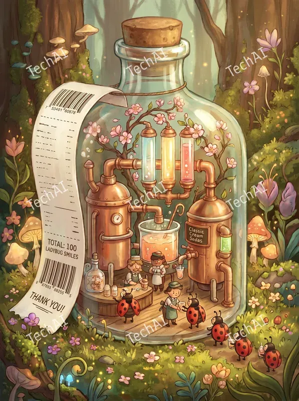 Vintage Coffee Receipt Illustrations