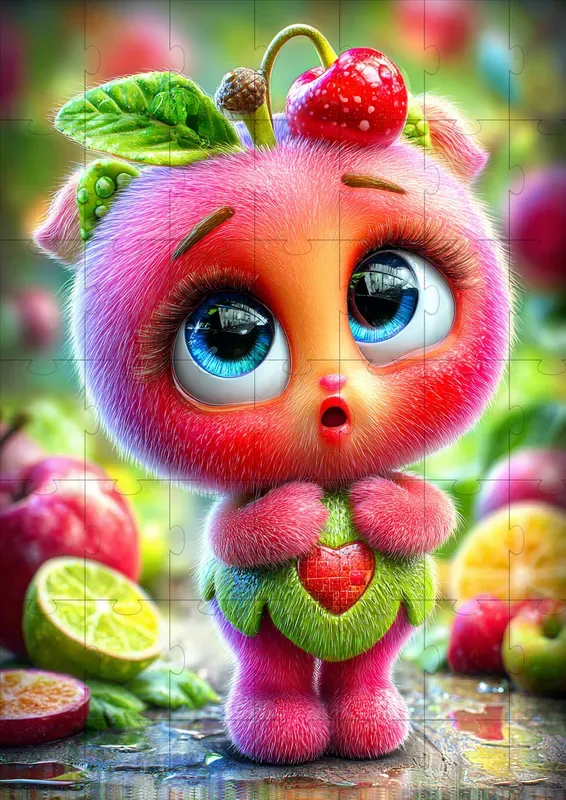 Cute Fruit Creature Illustrations