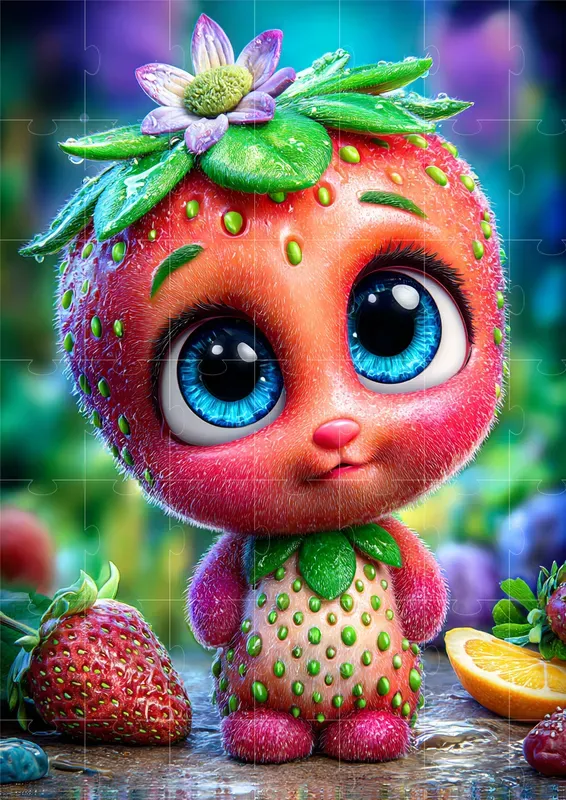 Cute Fruit Creature Illustrations