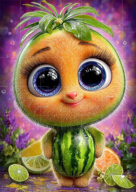 Cute Fruit Creature Illustrations