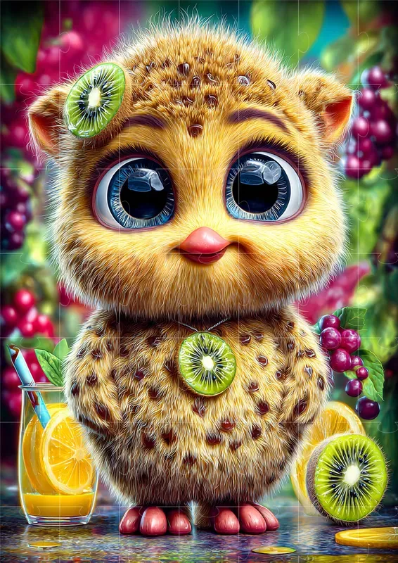 Cute Fruit Creature Illustrations