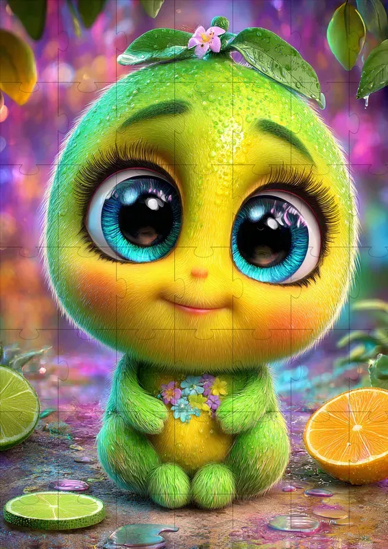 Cute Fruit Creature Illustrations
