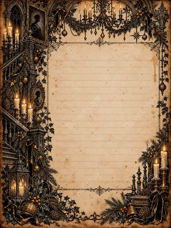 Gothic Christmas Junk Journal Pages