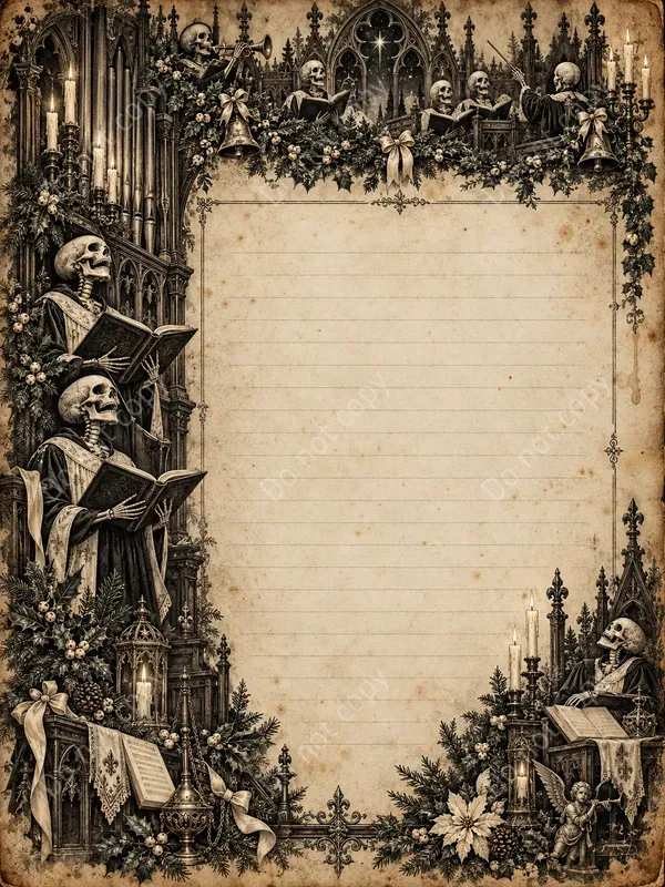 Gothic Christmas Junk Journal Pages