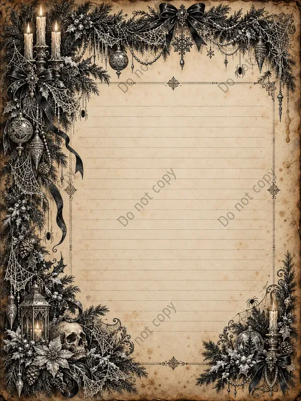 Gothic Christmas Junk Journal Pages