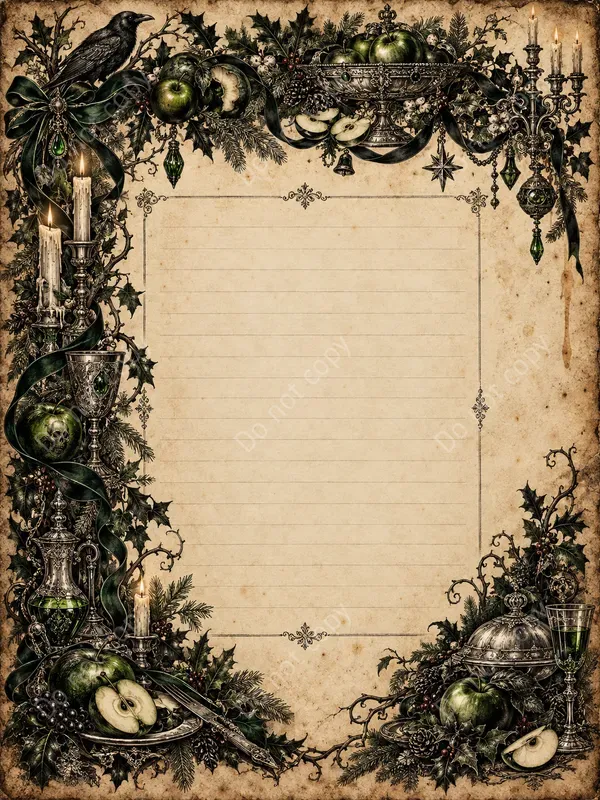 Gothic Christmas Junk Journal Pages