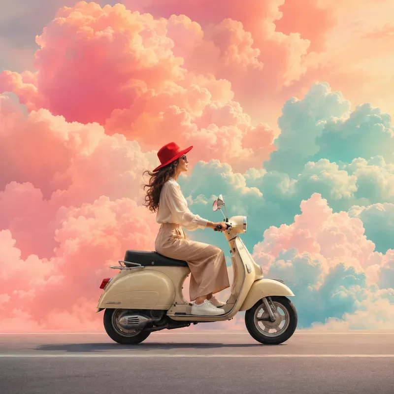 Surreal Cloud Journey Scenes