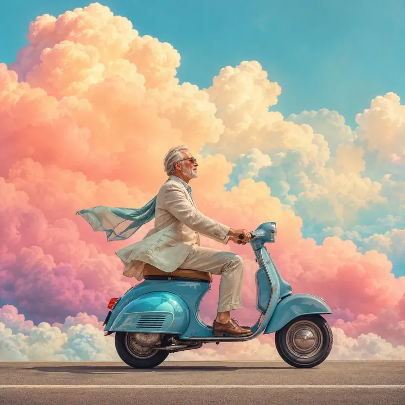 Surreal Cloud Journey Scenes