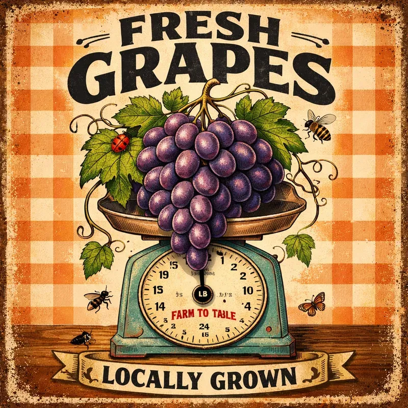 Vintage Farm Fruit Posters