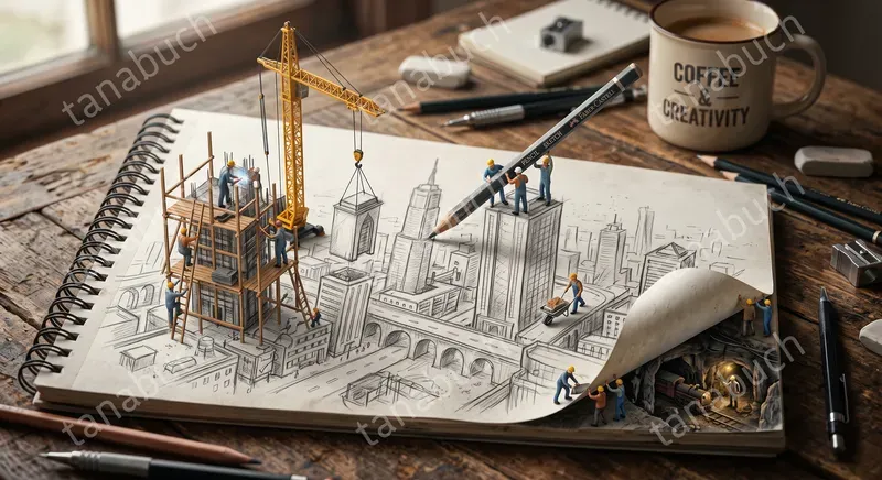 Little Workers In The Big Worlds Of Sketch