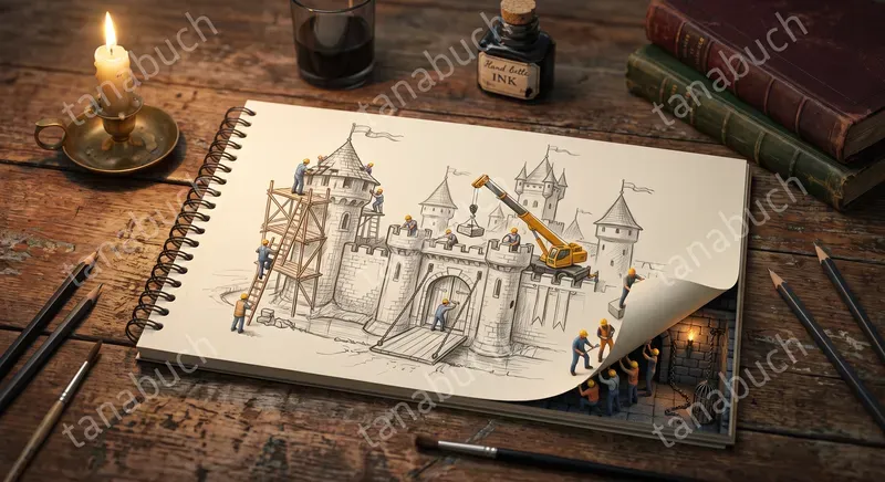 Little Workers In The Big Worlds Of Sketch