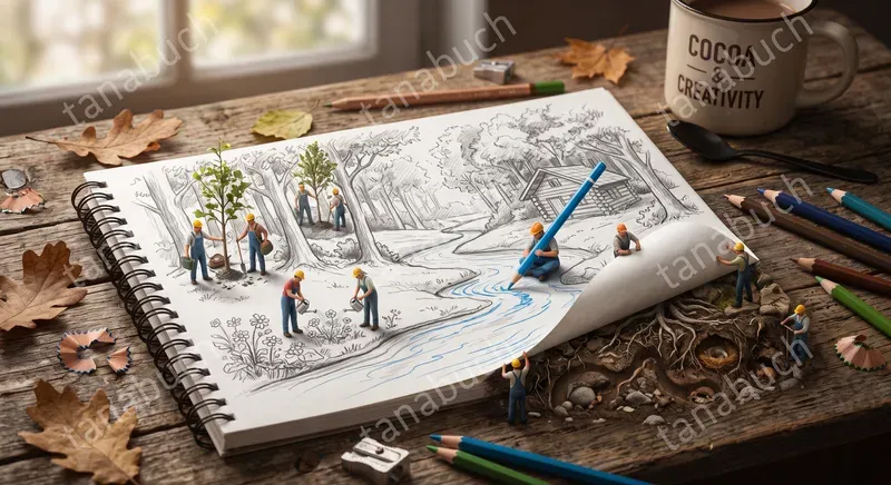 Little Workers In The Big Worlds Of Sketch