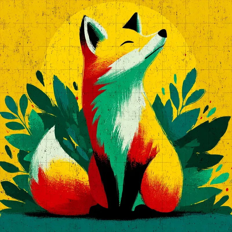 Riso Print Midcentury Mascot Art