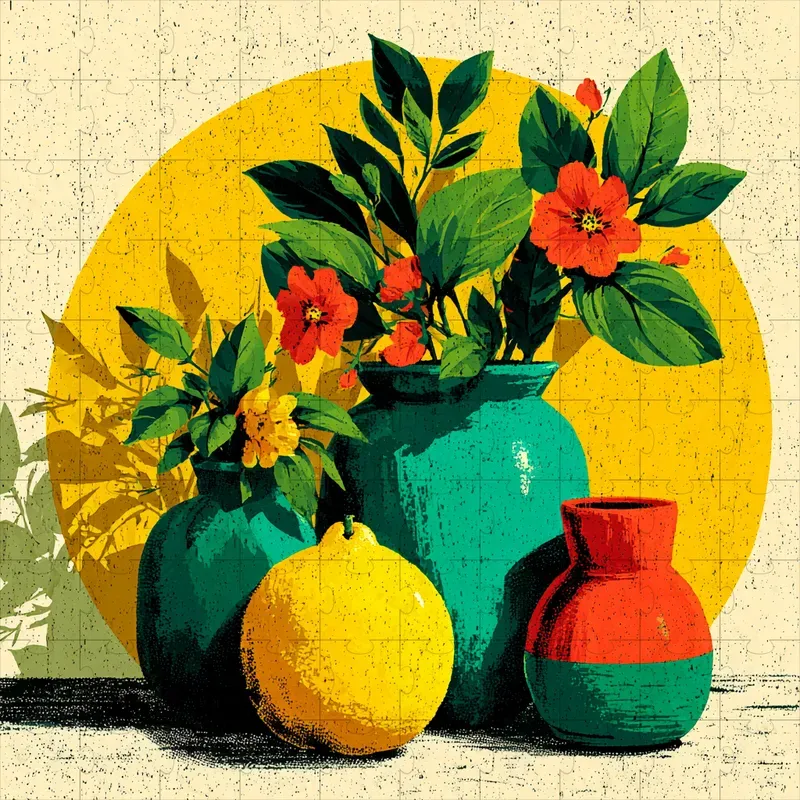 Riso Print Midcentury Mascot Art