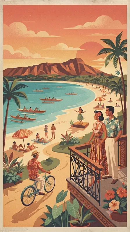 Vintage Travel Poster Style Generator