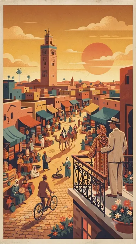 Vintage Travel Poster Style Generator