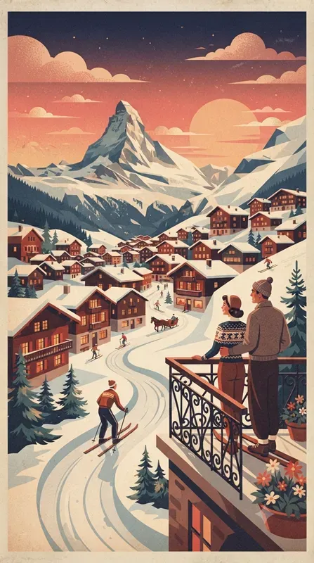 Vintage Travel Poster Style Generator