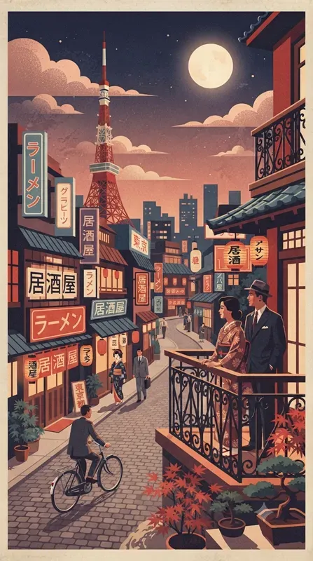 Vintage Travel Poster Style Generator