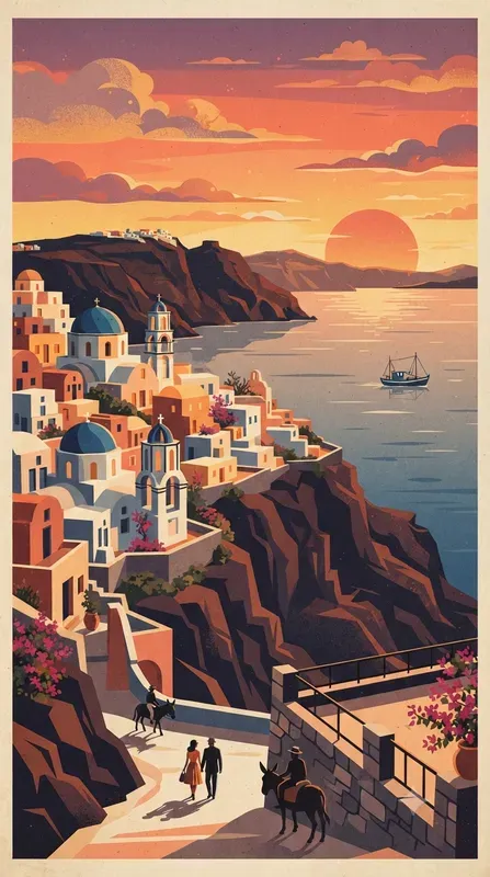 Vintage Travel Poster Style Generator
