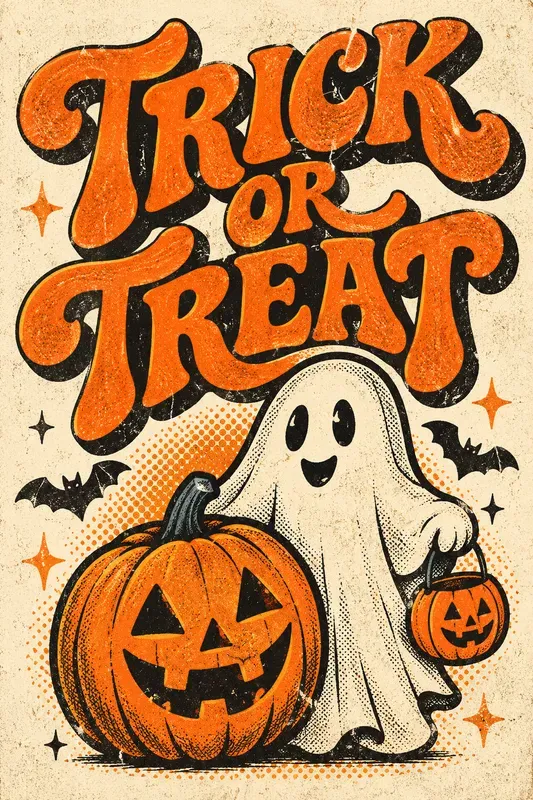 Gritty Retro Script Halloween Posters