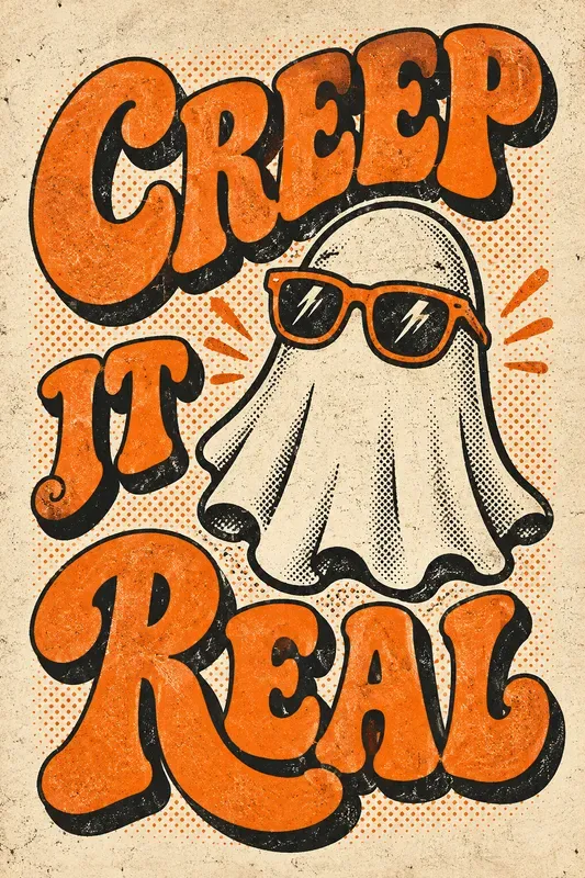 Gritty Retro Script Halloween Posters