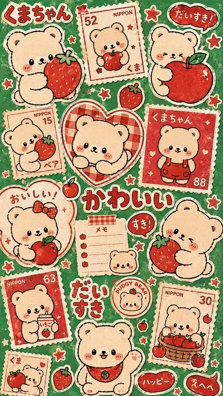 Kawaii Sticker Collage Moodboards