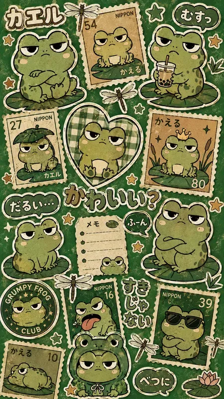 Kawaii Sticker Collage Moodboards