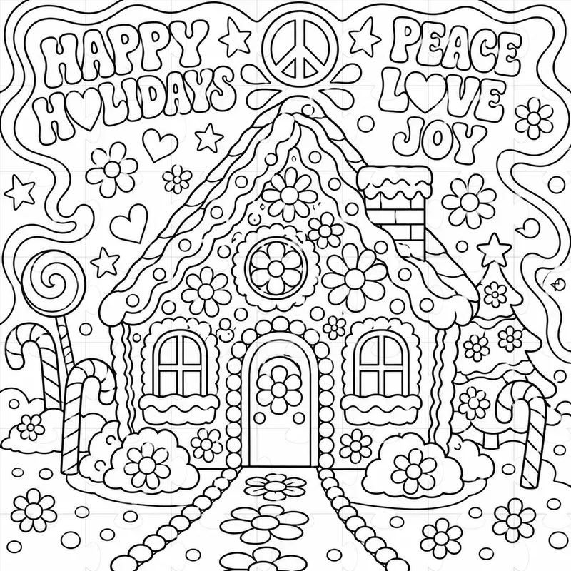 Retro Christmas Colorings